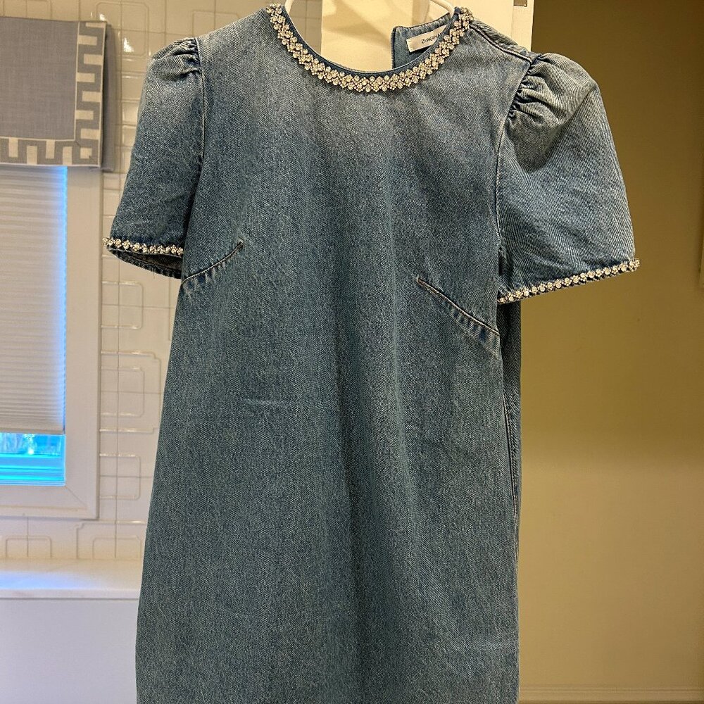 Zimmermann Crush Embellished Denim Dress (originally $950)